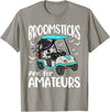 Broomsticks Are For Amateurs Golf Cart Halloween T-Shirt - Slate Grey