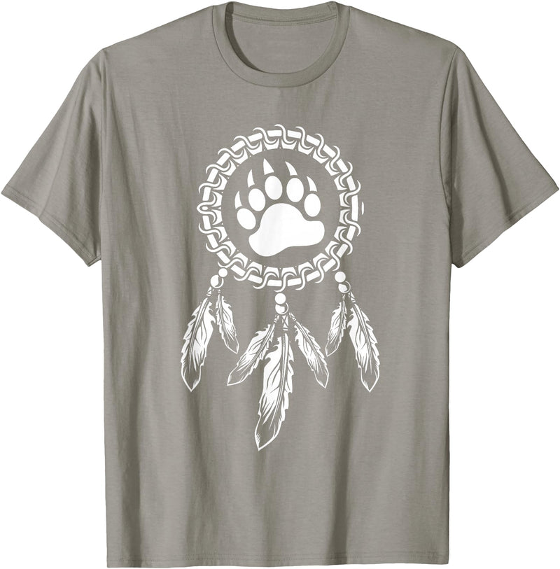 Indigenous Native American For Men Traditional Dreamcatcher Women Bear Native American T-Shirt - Slate Grey