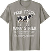 New Mommy Breastfeeding HumorDesigns for Women Funny Breastfeeding Mama's Milk Cow Farm Lacatation New Mom T-Shirt - Slate