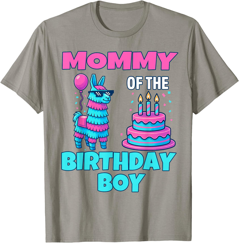 gaming gamer Birthday Llama Pinata Family Apparel Mommy Birthday Boy Llama Pinata Party Family mathing Women T-Shirt - Slate Grey