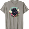 Wild Plains Buffalo Bison Gifts T Shirts & Hoodies Womens Girls Old West Retro Vintage Floral Buffalo Lover T-Shirt - Slate