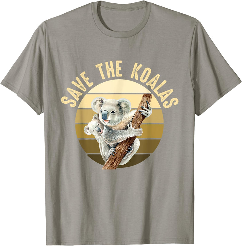 Save the wildlife of Australia Save the Koalas Koala Koala Bear Australia Rescue Protect T-Shirt - Slate Grey