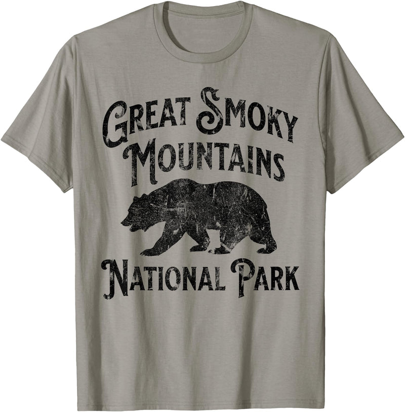 Great Smoky Mountains National Park Tennessee USA Great Smoky Mountains National Park Tennessee Hike Bear T-Shirt - Slate Grey