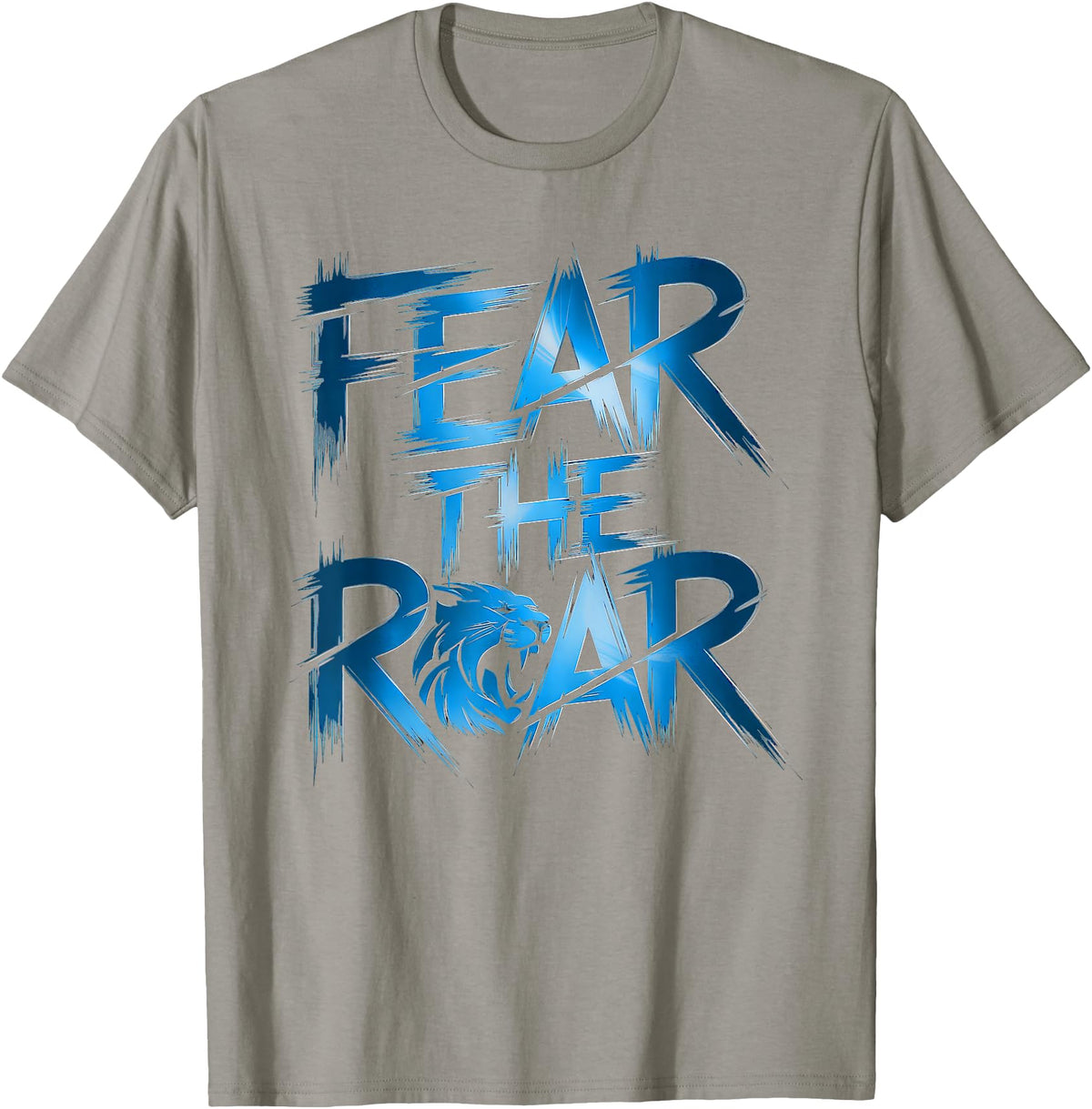 Lions Tshirt Men Women Blue Animal School Sport Fan Lion T-Shirt - Slate Grey
