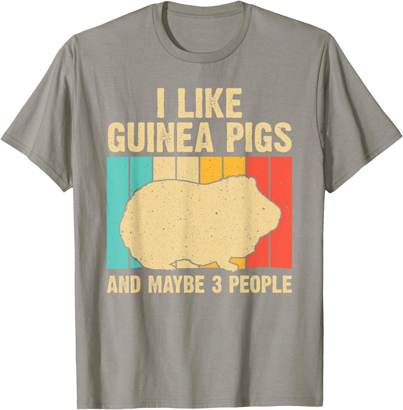 Cool Vintage Guinea Pig Gift Domestic Cavy Animal Funny Guinea Pig Design For Men Women Kids Guinea Pig Lovers T-Shirt - Slate Grey
