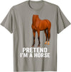 Pretend I'm A Horse Tees Pretend I'm A Horse Funny Halloween Body Costume Horse T-Shirt - Slate Grey