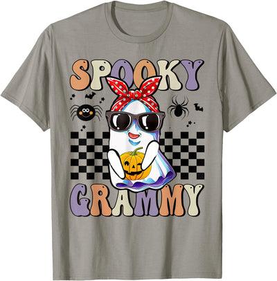 Spooky Grammy Floral Ghost Spooky Family Halloween Spooky Grammy Floral Ghost Hippie Halloween Spooky Family T-Shirt