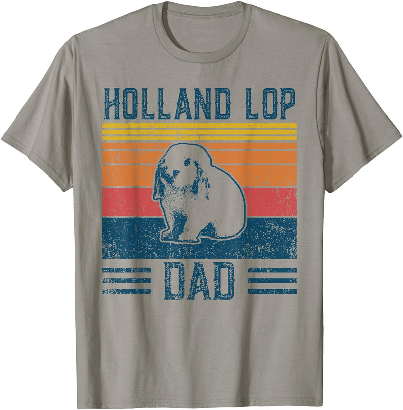 Best Rabbit Dad Men - Vintage Holland Lop T-Shirt in Slate Grey