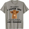 Cow Cute I'm Sorry I Lickedq Tees And Co Cow Cute I'm Sorry I Licked You And I Panicked Funny Farmer T-Shirt - Slate Grey