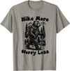 Outpost Scouting Gear by Giant Step Design Co. Hike More Worry Less Funny Cub Scouts BSA Hiking Bear T-Shirt - Slate Grey