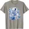 Arctic Polar Bear Crystal Flowers Nature Majestic Arctic Polar Bear with Ice Flowers Fantasy T-Shirt - Slate Grey