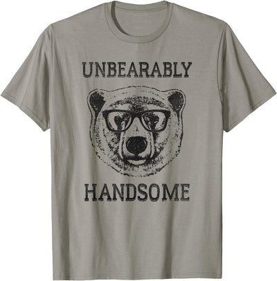 Trendy Unbearably Handsome Stunning Bear Face T-Shirt