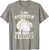 Like Rabbits and 3 People Cute Rabbit Lovers Bunny T-Shirt in Slate Grey
