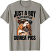 Funny Guinea Pig Pet Lover Rodent Lover Graphics Funny Guinea Pig Pet Lover Rodent Animal Just a Boy Who T-Shirt - Slate Grey