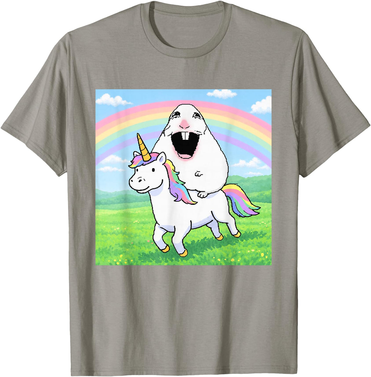 Happy Hamster Meme T-Shirt - Slate Grey