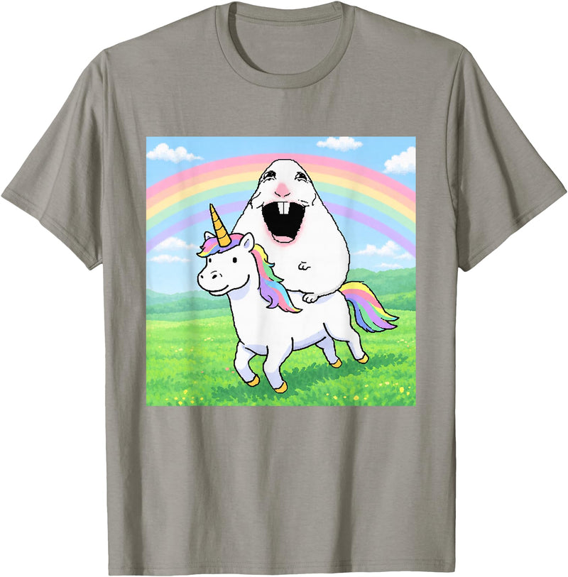 Happy Hamster Meme T-Shirt - Slate Grey