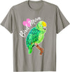 Parrot and Pet Bird Owners Amazon Parrot Lover Bird Mom Watercolor T-Shirt - Slate Grey