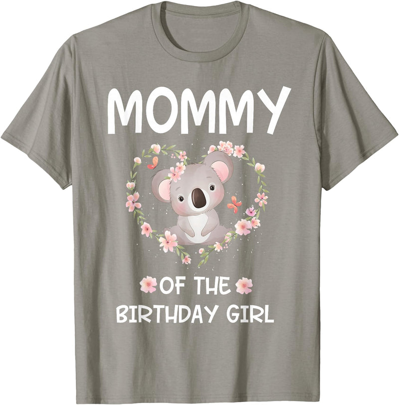 Koala Bear Birthday Party Theme Supplies Air 1st First Birthday Koala Bear Mommy Of The Birthday Girl T-Shirt - Slate Grey