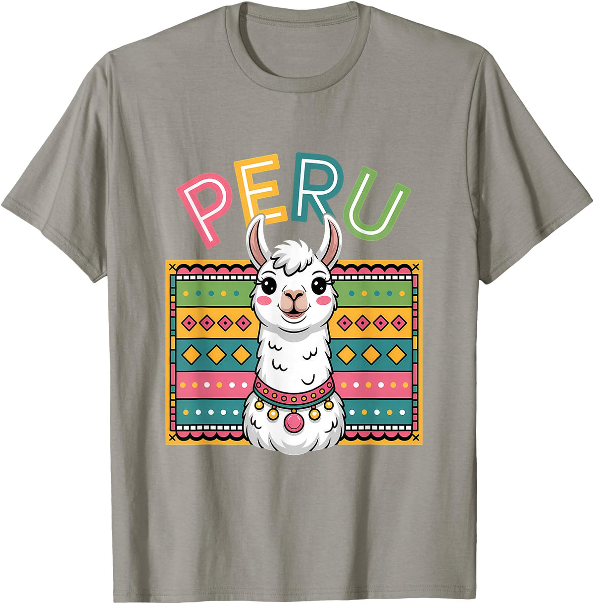 Peru Flag Peruvian Roots Peru Llama Peruvian Roots Peru Heritage T-Shirt - Slate Grey
