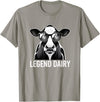 Farmstead Legends Legend Dairy, Cool Cow with Sunglasses T-Shirt - Slate Grey
