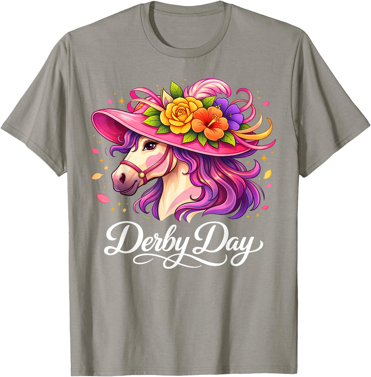 Funny Outfit Men Women 2026 Horse Racing Funny Derby Day 2026 Horse Racing T-Shirt - Slate Grey