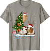 zainjr Christmas Christmas Guinea Pig Pajama xmas santa hat tree kids girls T-Shirt - Slate Grey