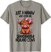 MAMAW - Unique & Stylish Must Haves Grandmothers Just a MAMAW loves her GRANDBABIES & HIGHLAND COWS Graphic T-Shirt - Slate