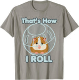Cute Funny How I Roll Hamster Ball Cartoon T-Shirt T-Shirt - Slate Grey