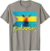 Swimming Pig Bahamas Beach Trips Bahamas Swimming Pig Flag Beach Caribbean Summer Vacation T-Shirt - Slate Grey