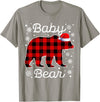 Bear Christmas Pajamas Family Tee Baby Bear Christmas Pajamas Red Plaid Buffalo Family T-Shirt - Slate Grey