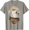 Polar bear Sailor Oil paint Inspired Cool Captain Polar Bear T-Shirt - Slate Grey