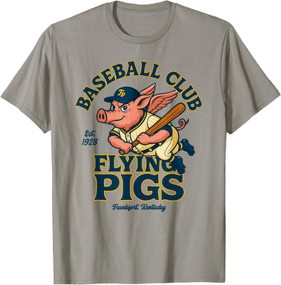 Flying Pigs Retro Minor League Baseball Mascot T-Shirt