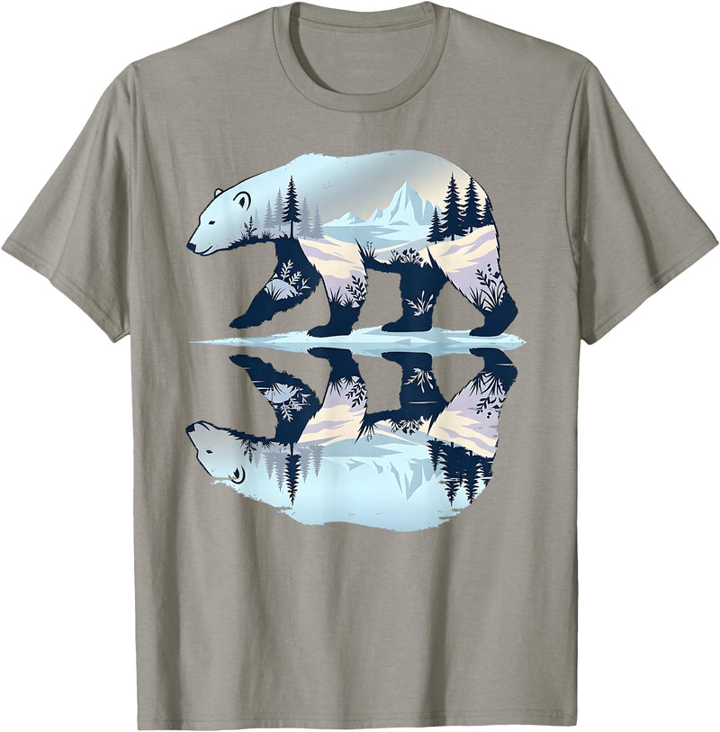 Polar Wildlife Wilderness Lover Polar Bear Arctic Wildlife Nature Animal T-Shirt - Slate Grey