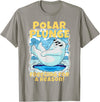 Ice Cold New Years Arctic Iceberg Freeze Swim Team Polar Plunge Freezing For A Reason! Cool Polar Bear Swimming T-Shirt - Slate Grey