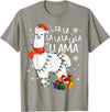 Funny Fa La La Llama Christmas Shirt FA La La Llama Christmas Funny Lllama Lover Xmas Pajamas T-Shirt - Slate Grey