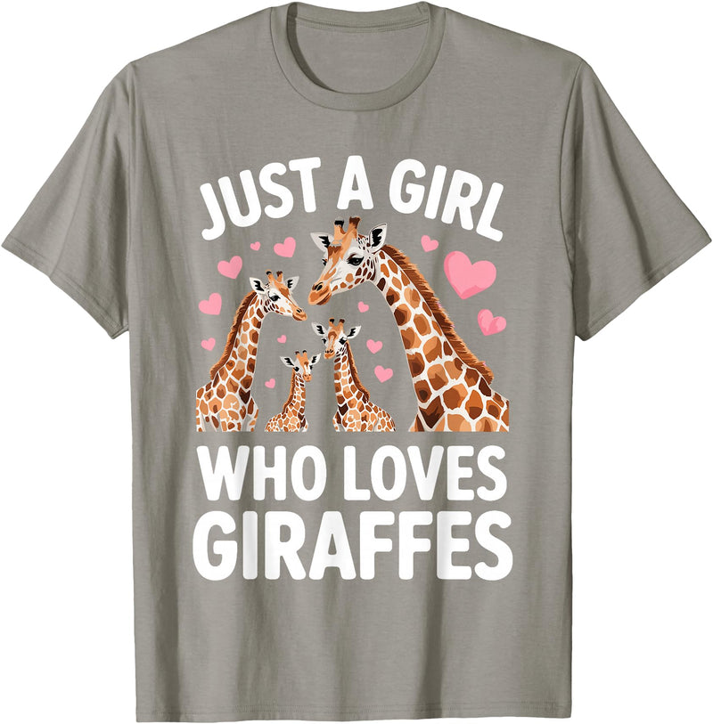 Giraffe Gift For Giraffe Lover Accessories & Stuff Funny Giraffe Design for Women Girls Safari Giraffe Lovers T-Shirt - Slate Grey