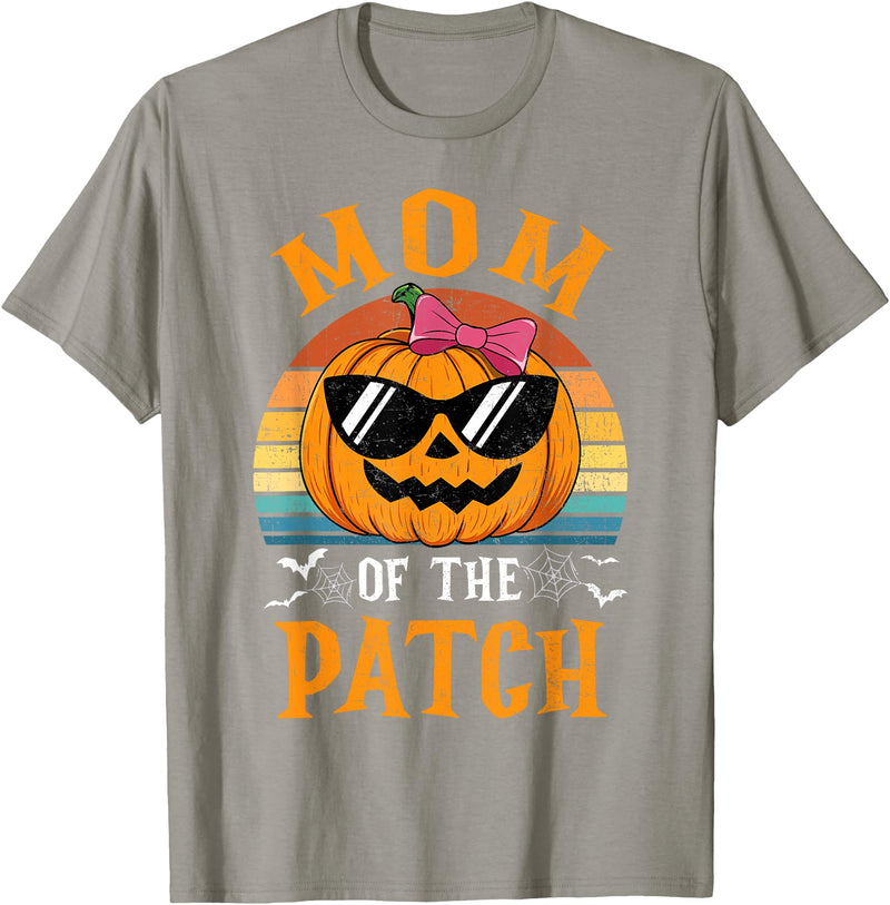 Halloween Pumpkin Patch Family Group Matching Pumpkin Mom Of The Patch Halloween Costume Family T-Shirt - Slate Grey