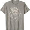 black animals art Lion Roar Head Art face for Lovers Lions King African Animal T-Shirt - Slate Grey