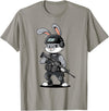 Armed Bunny Easter Military Rabbit Graphic for Men T-Shirt in Slate Grey