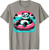 Nerrrdy Pool Party Panda Pink Float Men Women Kids Funny Pool Panda T-Shirt - Slate Grey