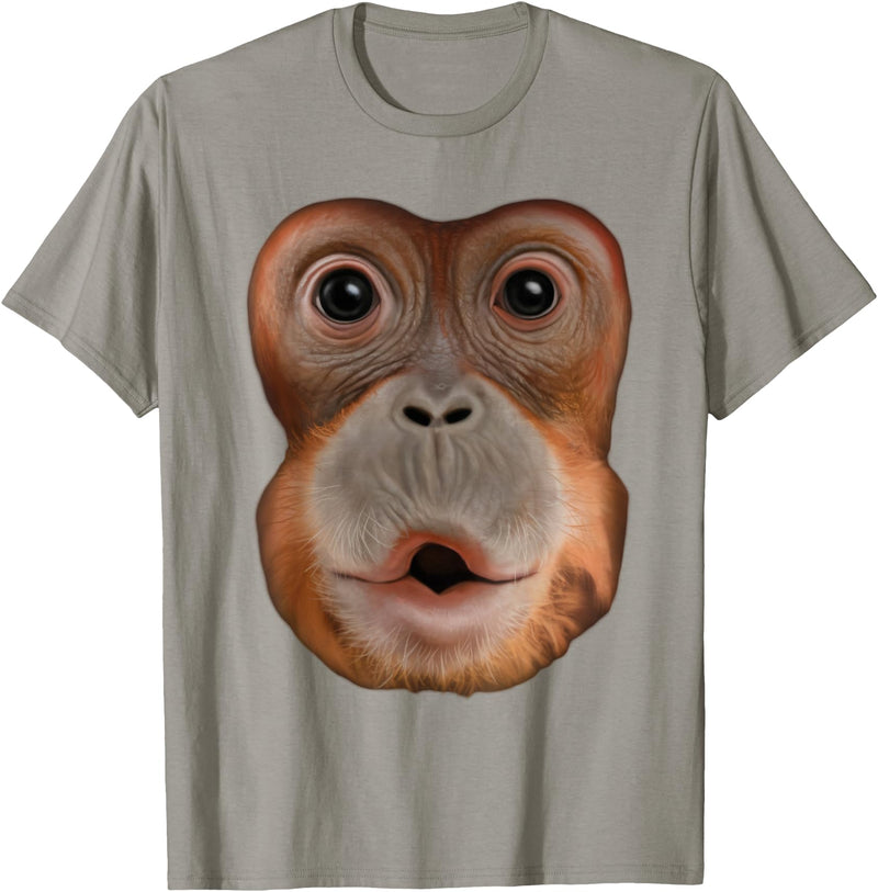 Unique Gifts for Monkey Lovers Funny Monkey Stomach Funny Meme Ape Gorilla T-Shirt - Slate Grey