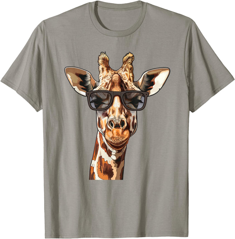 Ägiraffe. Giraffe Sunglasses T-Shirt - Slate Grey
