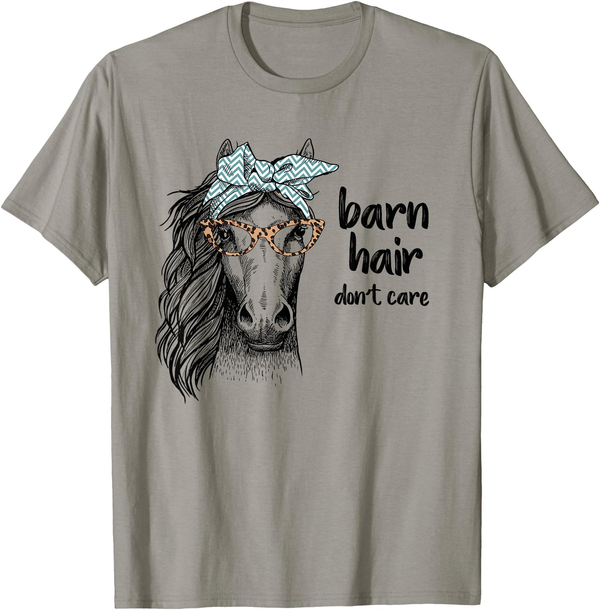 Girl Horse Shirts by Southerngal Cute Horse Love Girl Shirt Barn Hair Don't Care Cowgirl Gift T-Shirt - Slate Grey