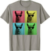 Retro Cute Llama Portrait with Sunglasses Llama Funny Pop Art Llama Lover Photo Booth T-Shirt - Slate Grey