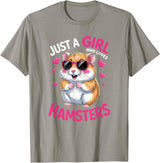 Girls Hamster T-Shirt - Slate Grey