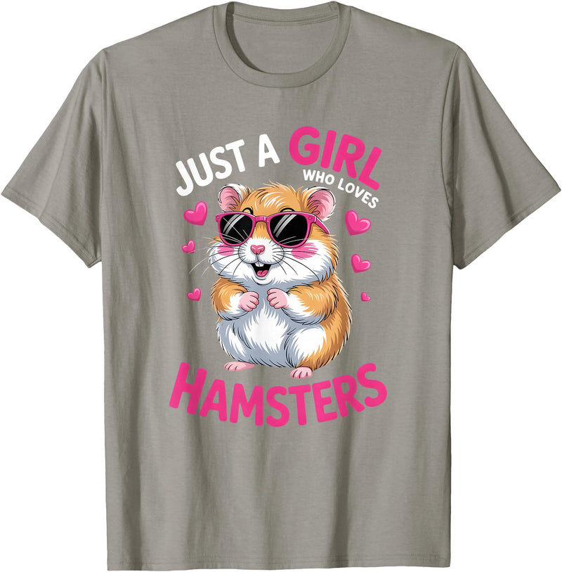Girls Hamster T-Shirt - Slate Grey