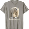 Endangered Animal Species Apparel Company Polar Bear Endangered Animal Species T-Shirt - Slate Grey