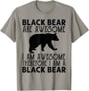 Cool American Black Bear Lovers gifts costume Black Bear Tee Funny American Bear Lover Animal T-Shirt - Slate Grey