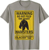 Montana Wildlife Nature Apparel Funny Glacier National Park Grizzly Brown Bear Souvenir Gift T-Shirt - Slate Grey