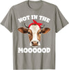 Don't Talk To Me Designz Not In The Mood Sarcastic Heifer Dairy Cow Midwest Farmer T-Shirt - Slate Grey
